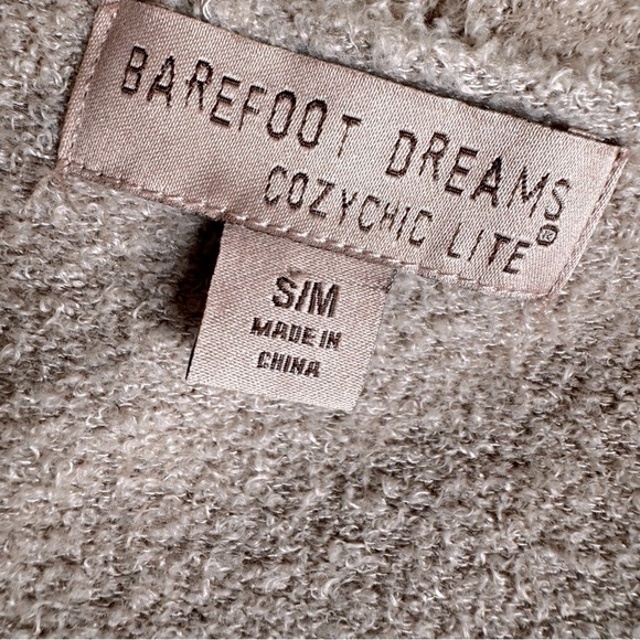 Barefoot Dreams Cozychic Lite Island Open Front Wrap Cardigan 903 Dize S/M Beige - Picture 9 of 11
